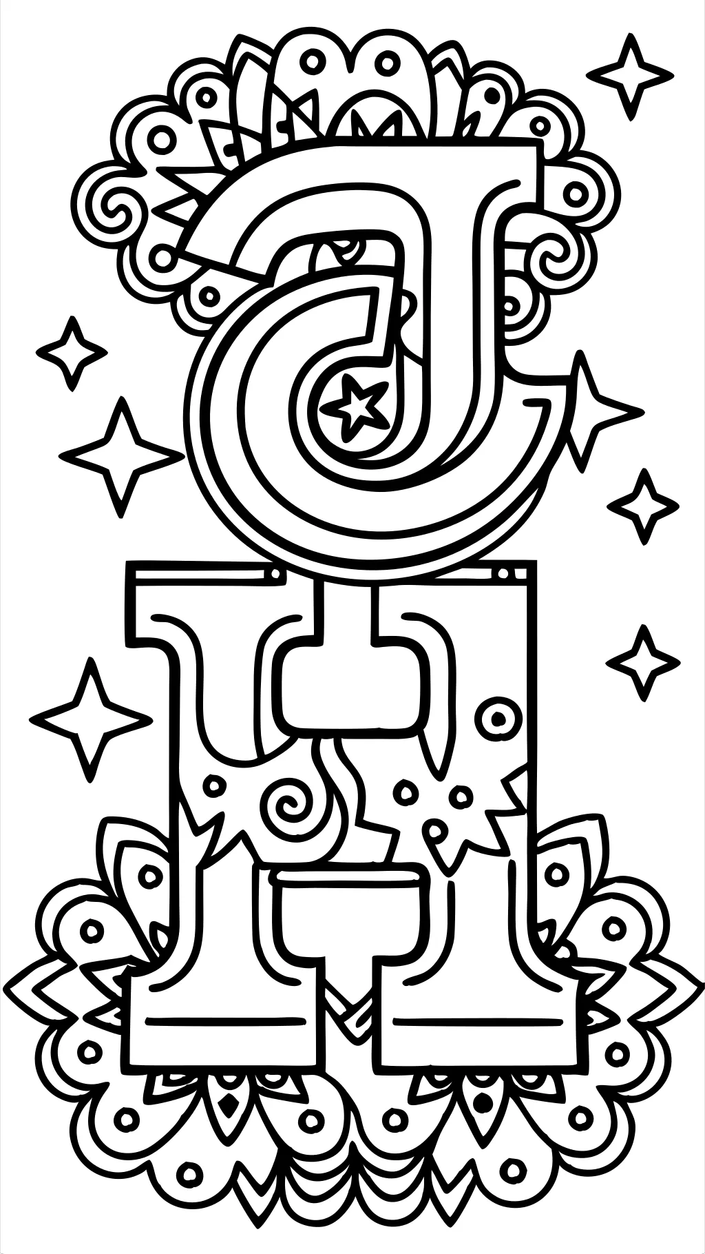 coloring pages of letters